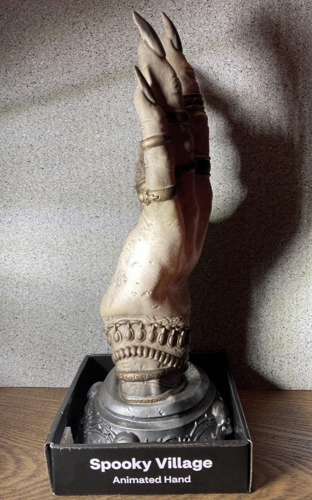 Animated Fortune Teller Palmistry Witch Hand Halloween Table Top Prop 13 in