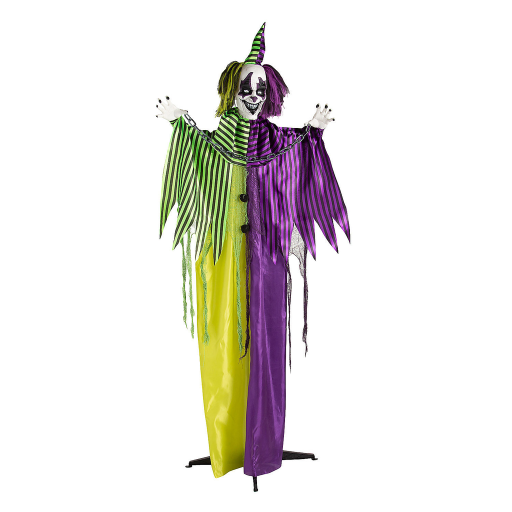 Fun Express Animated Standing Scary Clown Halloween Decoration