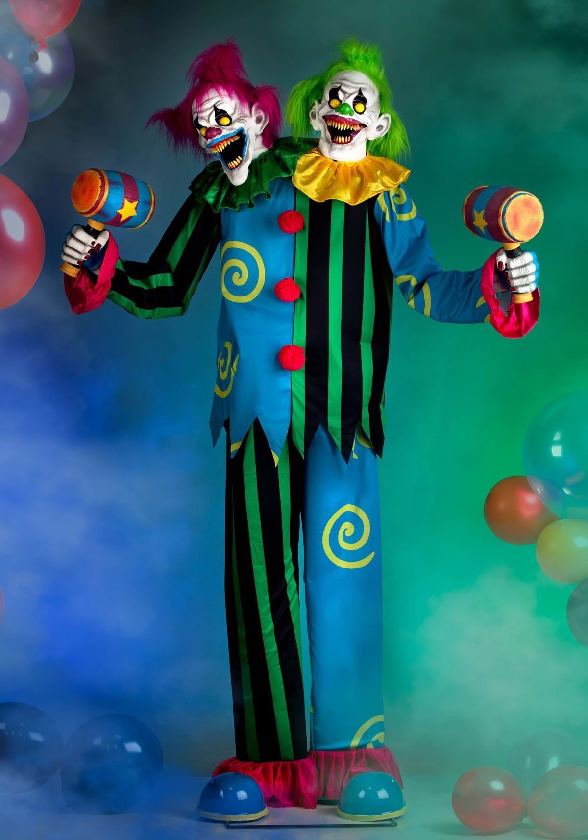 Double Trouble Demon Clown Animated Decoration