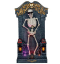 Halloween 3ft Animated Skeleton Tombstone with Music and LED Lights