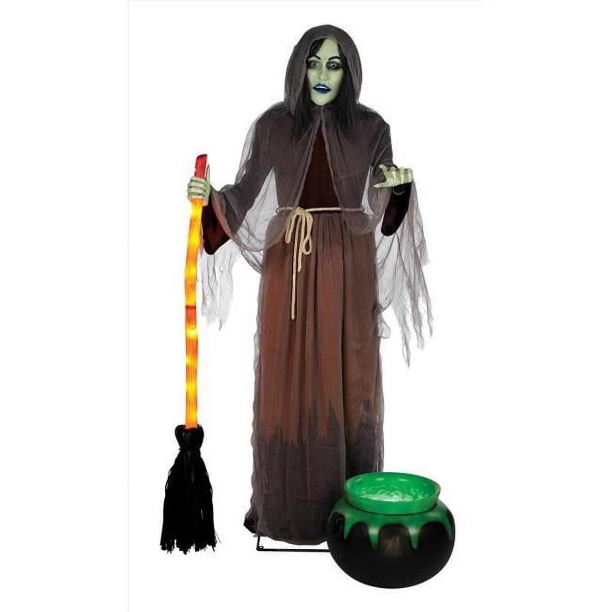 Seasons USA 9096263 6 ft. Prelit Animated Witch Yard Decor